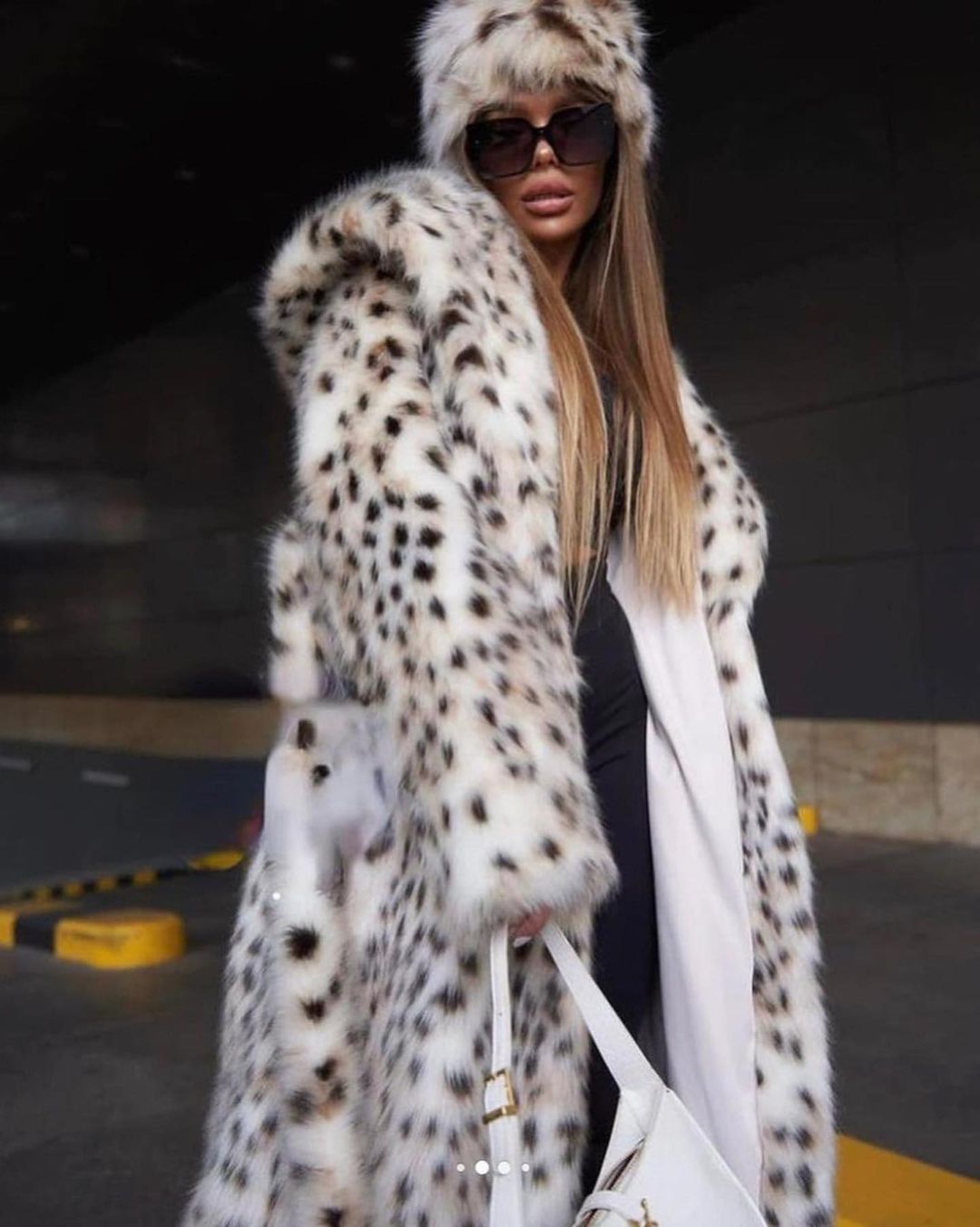 CORSO FAUX FOX FUR COAT