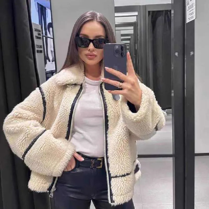 DANIELLE LAMB WOOL COAT
