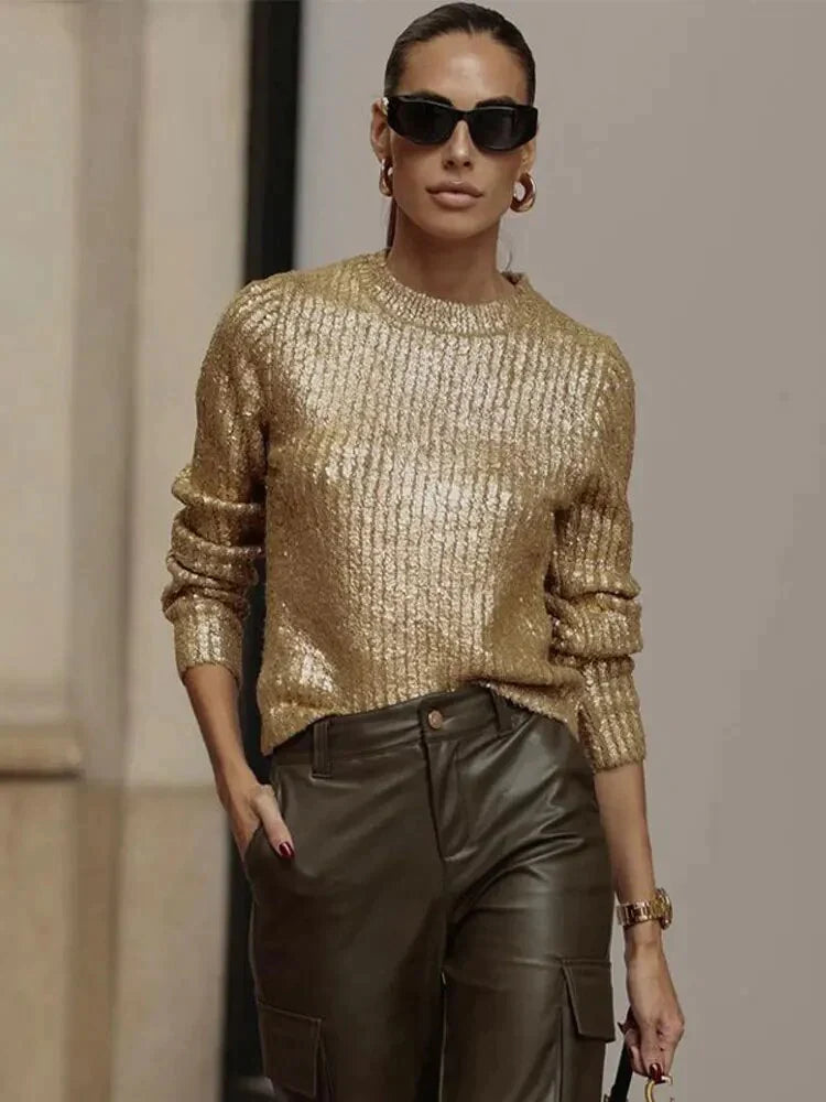 EVA GOLD SWEATER