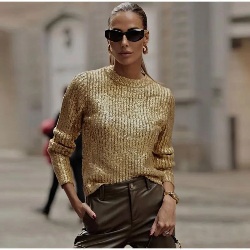 EVA GOLD SWEATER
