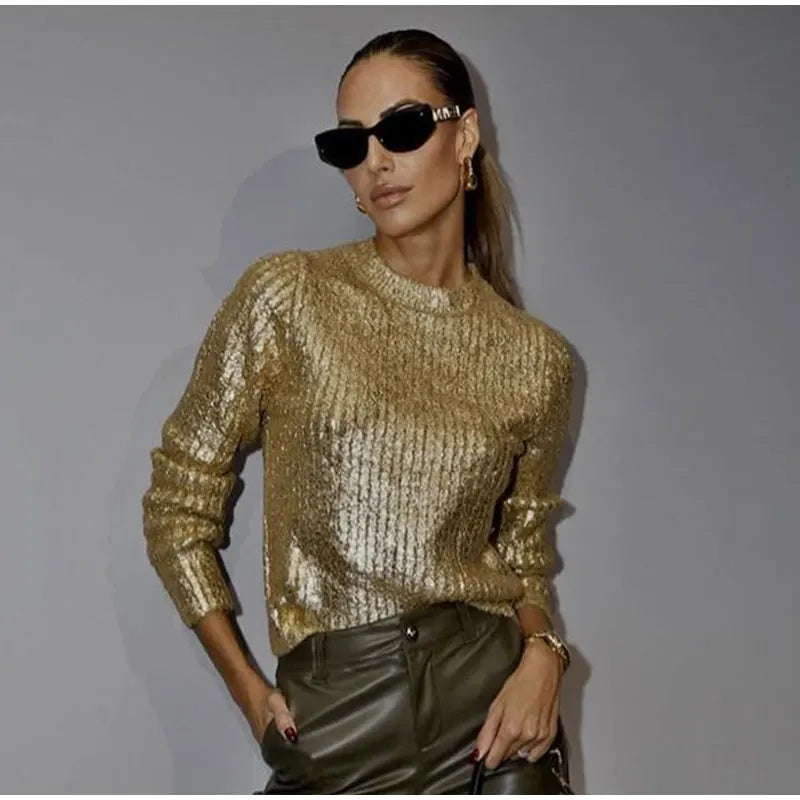 EVA GOLD SWEATER