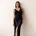 SEXY V-NECK SATIN