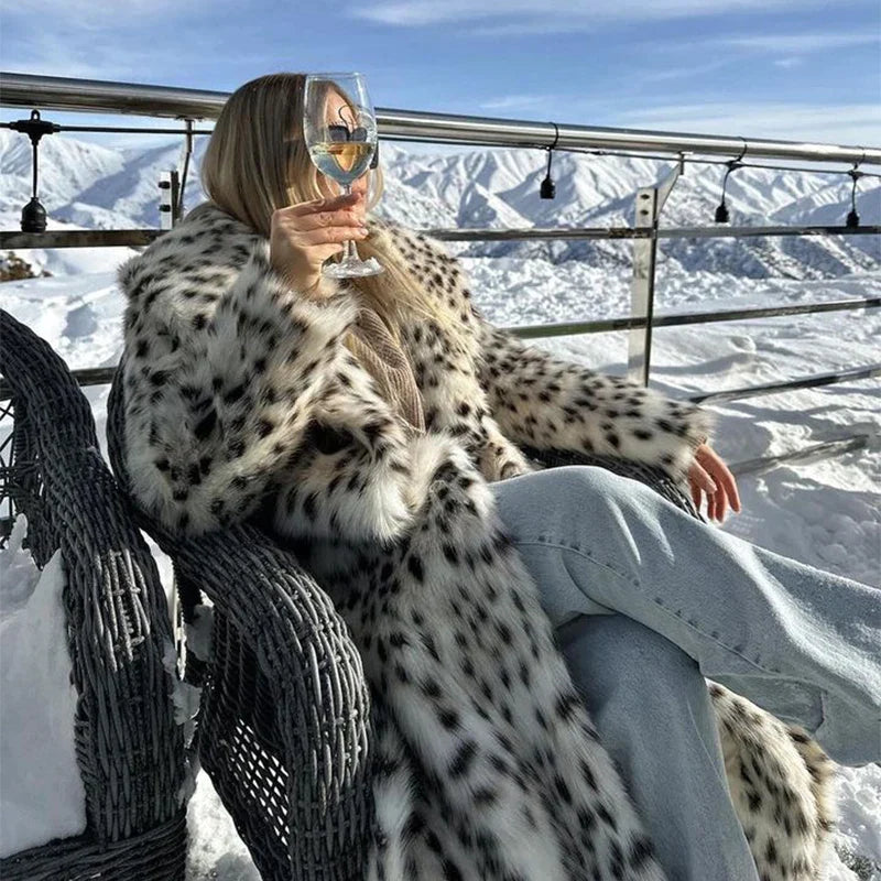 CORSO FAUX FOX FUR COAT