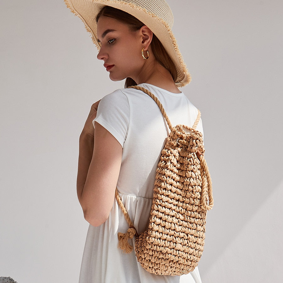 STRAW BACKPACK
