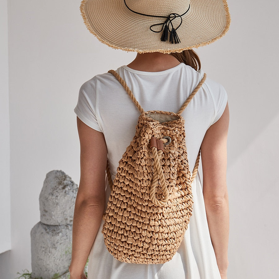 STRAW BACKPACK