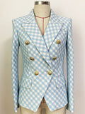PLAID TWEED BLAZER