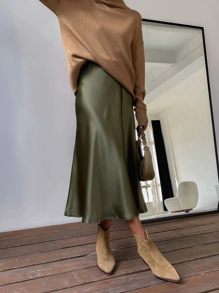 SATIN SKIRT